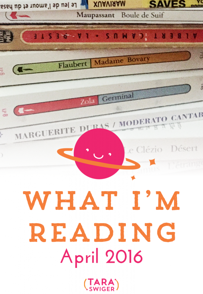 What are YOU reading this month? I'm sharing my list of April reads on the blog, at TaraSwiger.com. Come and read my mini-reviews and leave recommendations of YOUR favorite books!