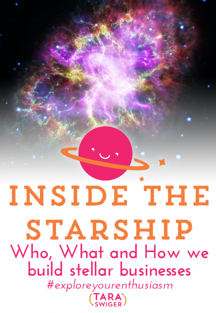 Since 2010 I have led a private community for makers and artists who are serious about their creative businesses. In this episode of Explore Your Enthusiasm, I’m talking all about the “behind the scenes” of what happens in The Starship, listen in at TaraSwiger.com/podcast172