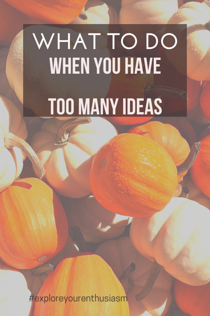 Every creative person generates a million ideas. And if you have a creative business you need those ideas to keep your moving forward, but sometimes they can get overwhelming. Learn what to do when you have “too many” ideas at TaraSwiger.com/podcast228