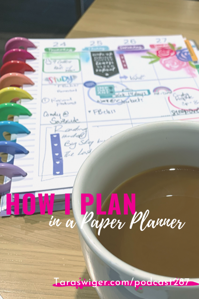 When you run a creative business, keeping track of your projects & to-dos is VITAL to getting anything done! Learn how I use paper planners to help me keep track of my week at TaraSwiger.com/podcast287